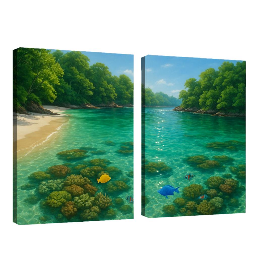 Emerald Cove Snorkeling Adventure framed paintings