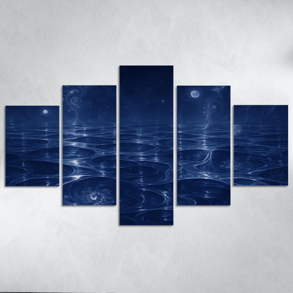 Chromatic Reverie Of Infinite Reflections canvas paintings frame