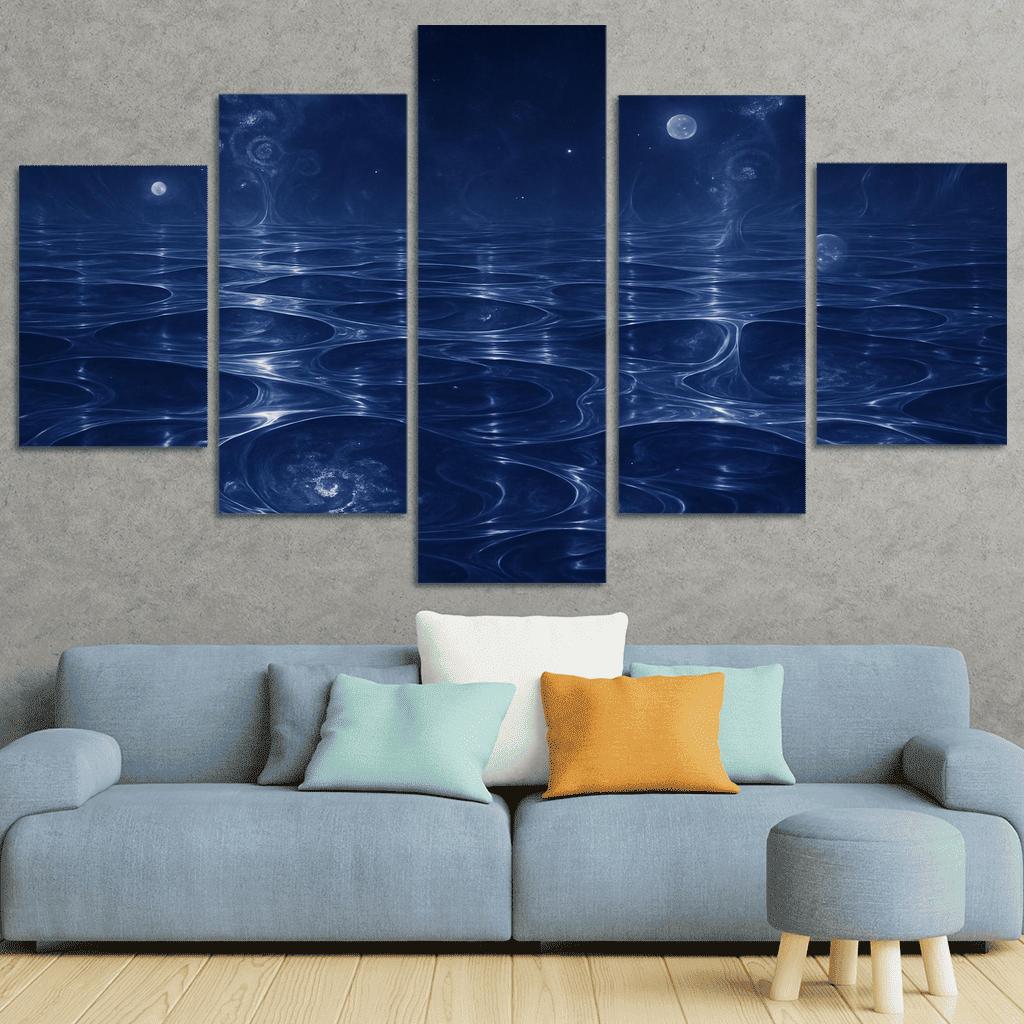 Chromatic Reverie Of Infinite Reflections canvas paintings frame