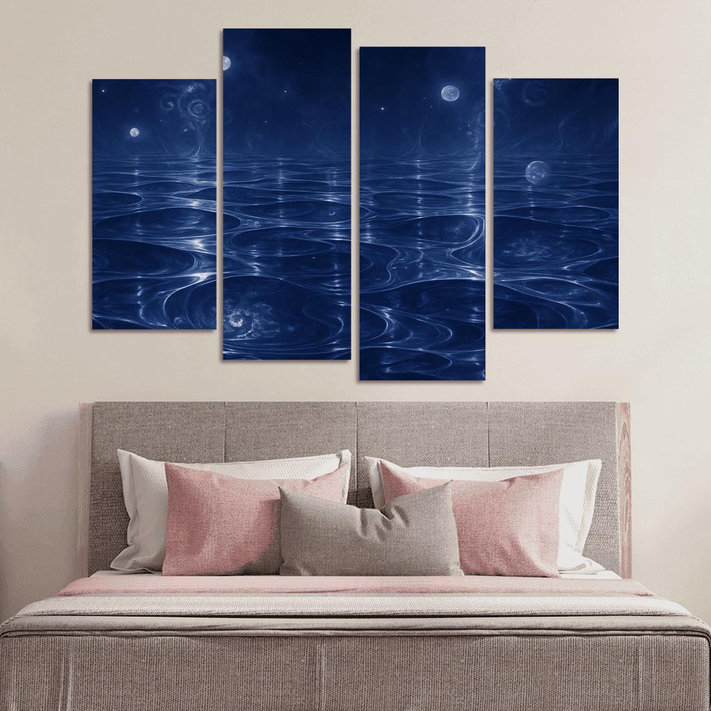Chromatic Reverie Of Infinite Reflections canvas paintings frame
