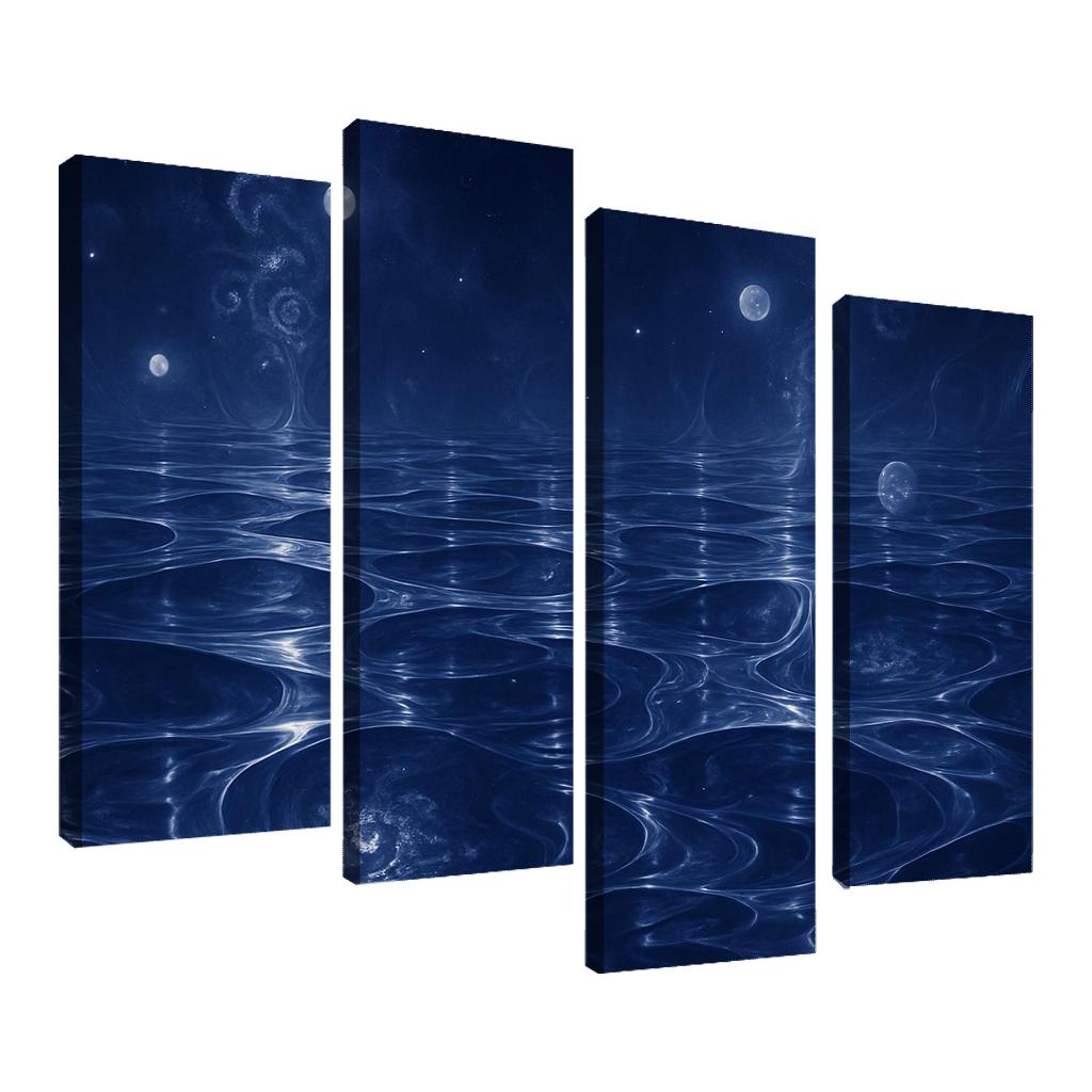 Chromatic Reverie Of Infinite Reflections canvas paintings frame