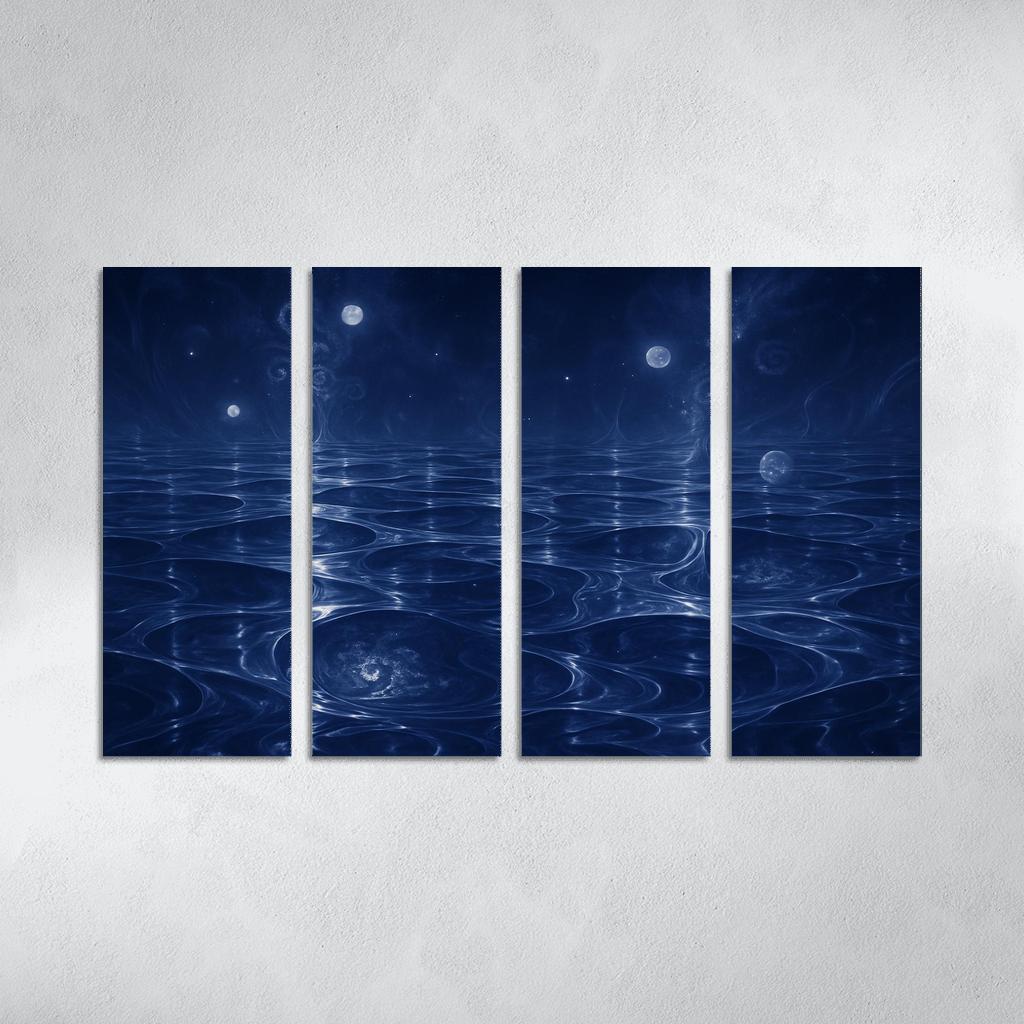 Chromatic Reverie Of Infinite Reflections canvas paintings frame