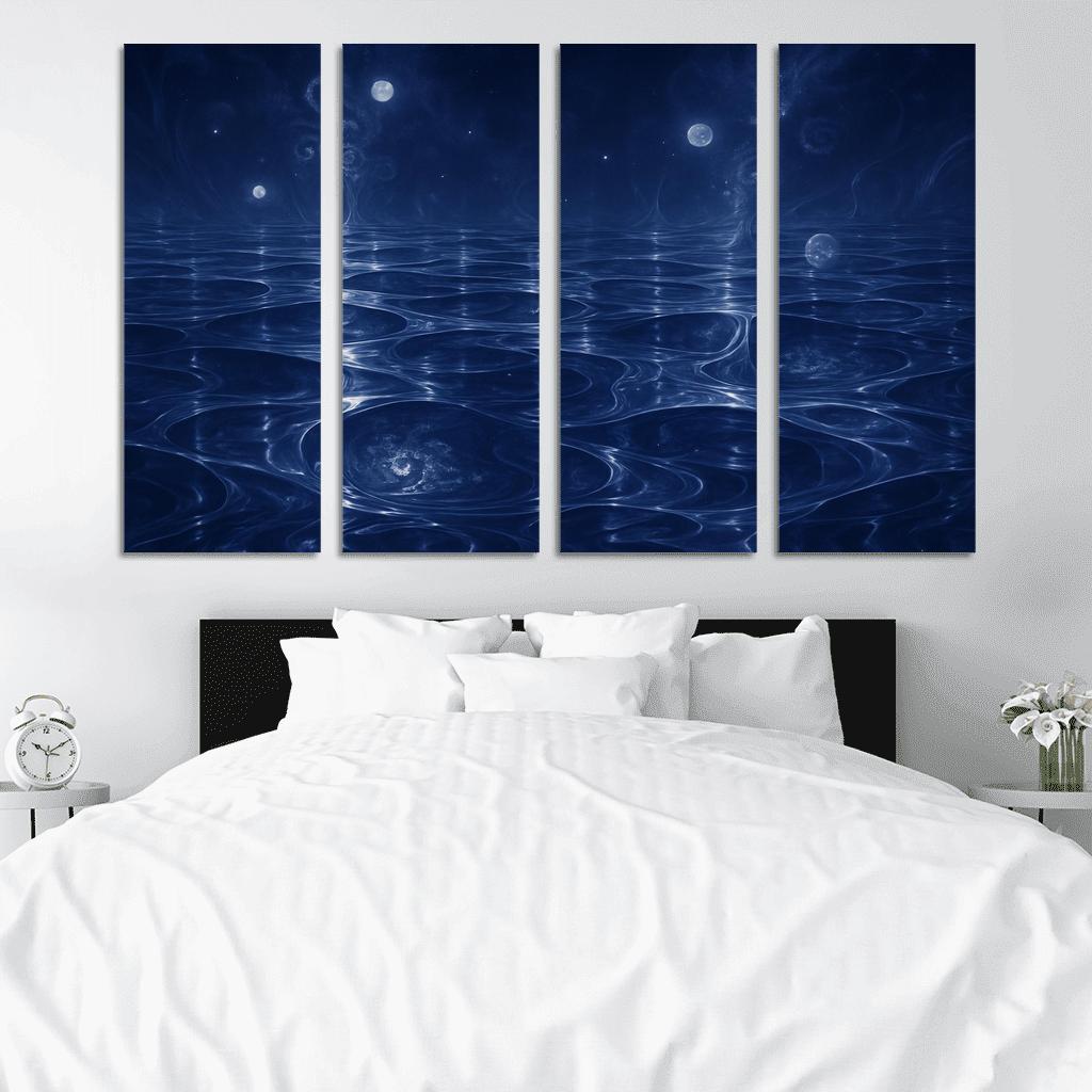 Chromatic Reverie Of Infinite Reflections canvas paintings frame