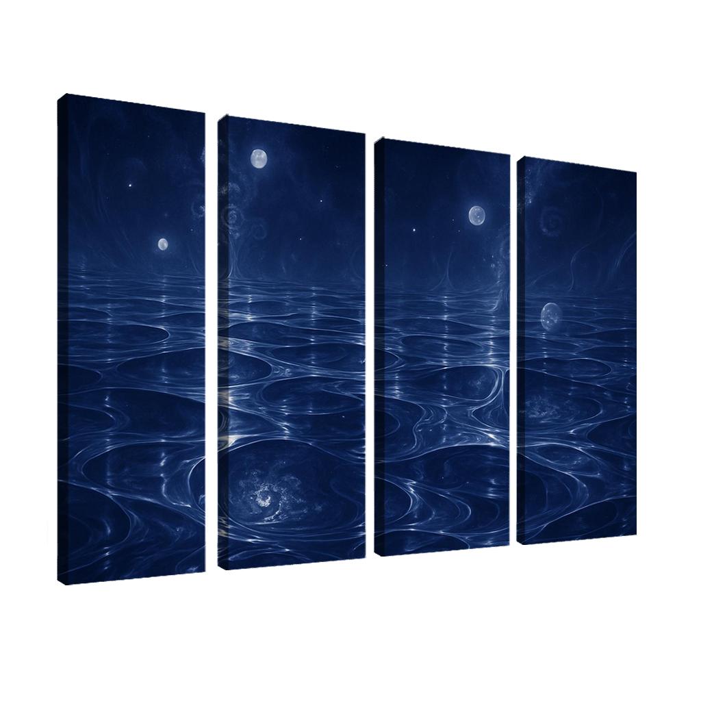 Chromatic Reverie Of Infinite Reflections canvas paintings frame