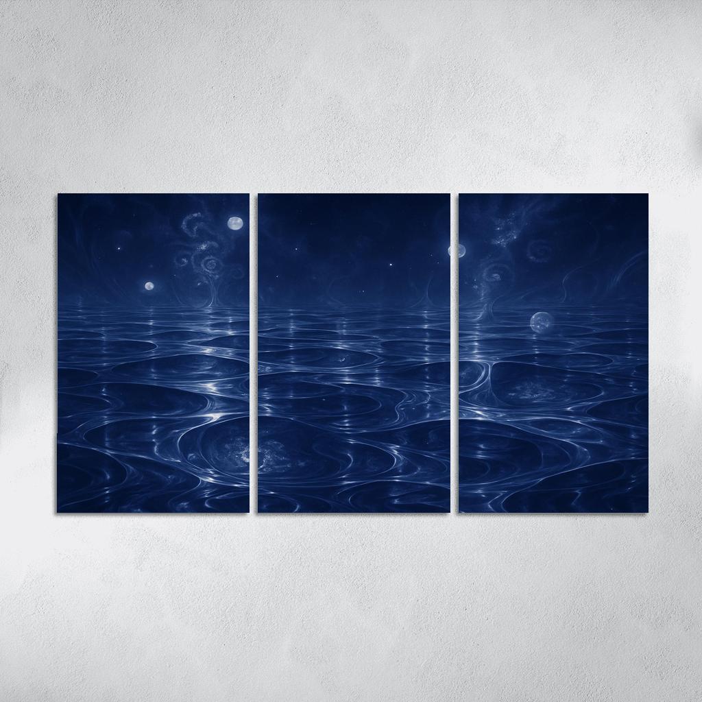 Chromatic Reverie Of Infinite Reflections canvas paintings frame