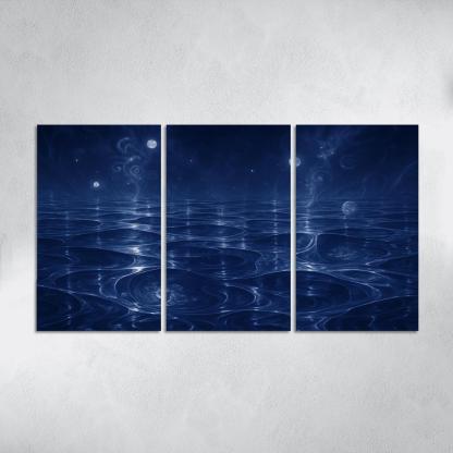 Chromatic Reverie Of Infinite Reflections canvas paintings frame