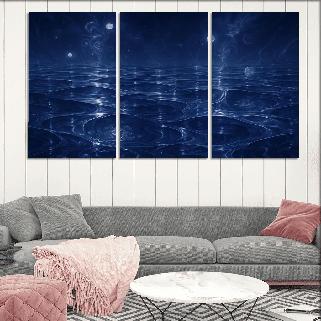 Chromatic Reverie Of Infinite Reflections canvas paintings frame