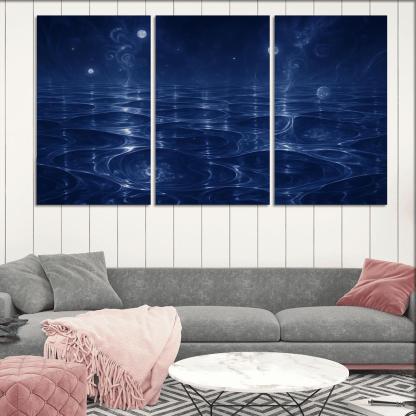 Chromatic Reverie Of Infinite Reflections canvas paintings frame