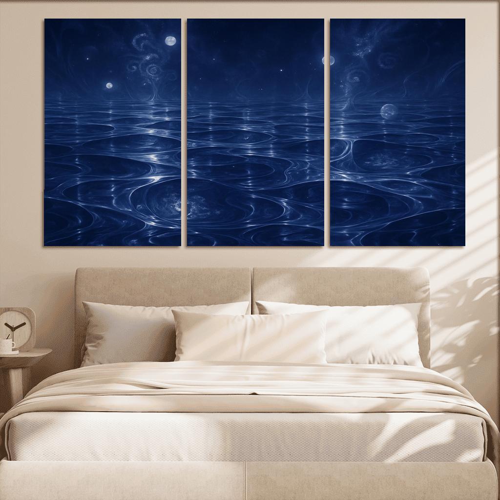 Chromatic Reverie Of Infinite Reflections canvas paintings frame