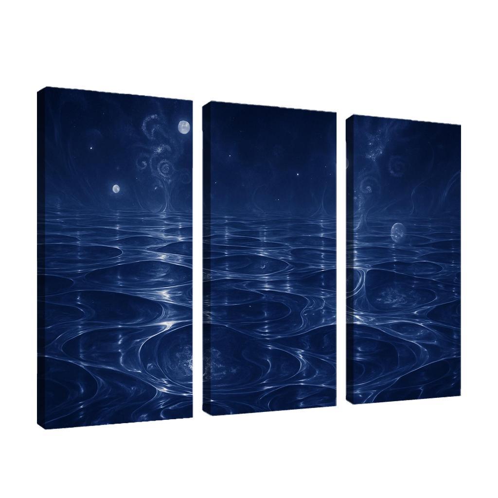 Chromatic Reverie Of Infinite Reflections canvas paintings frame