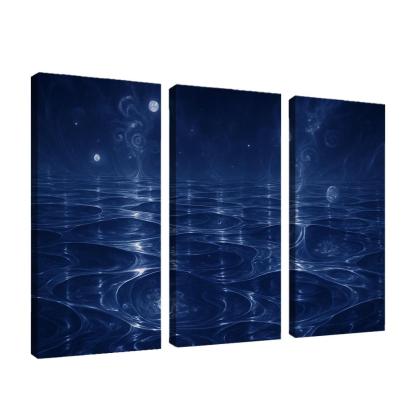 Chromatic Reverie Of Infinite Reflections canvas paintings frame