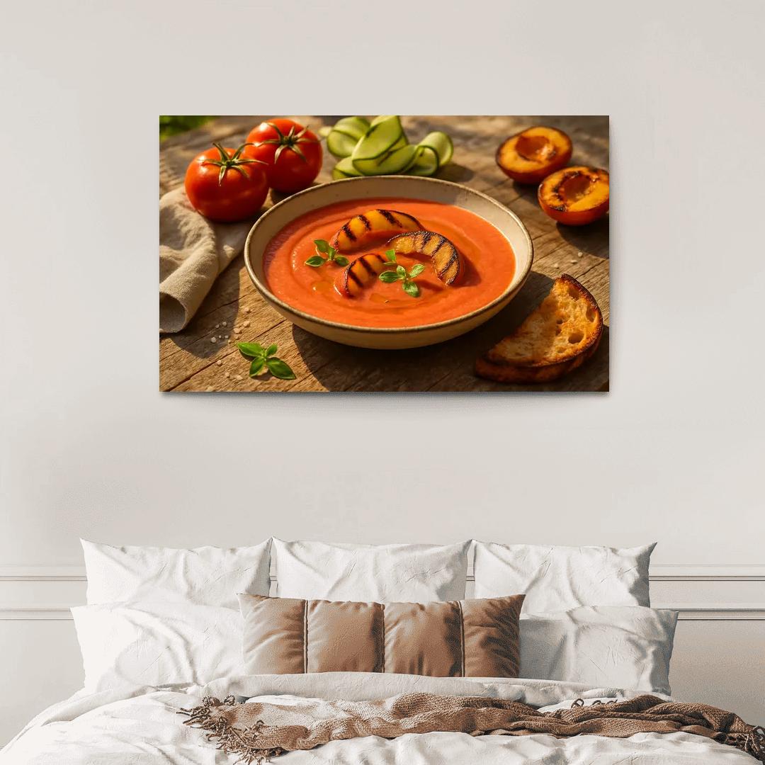 Smoky Peach And Tomato Gazpacho decor