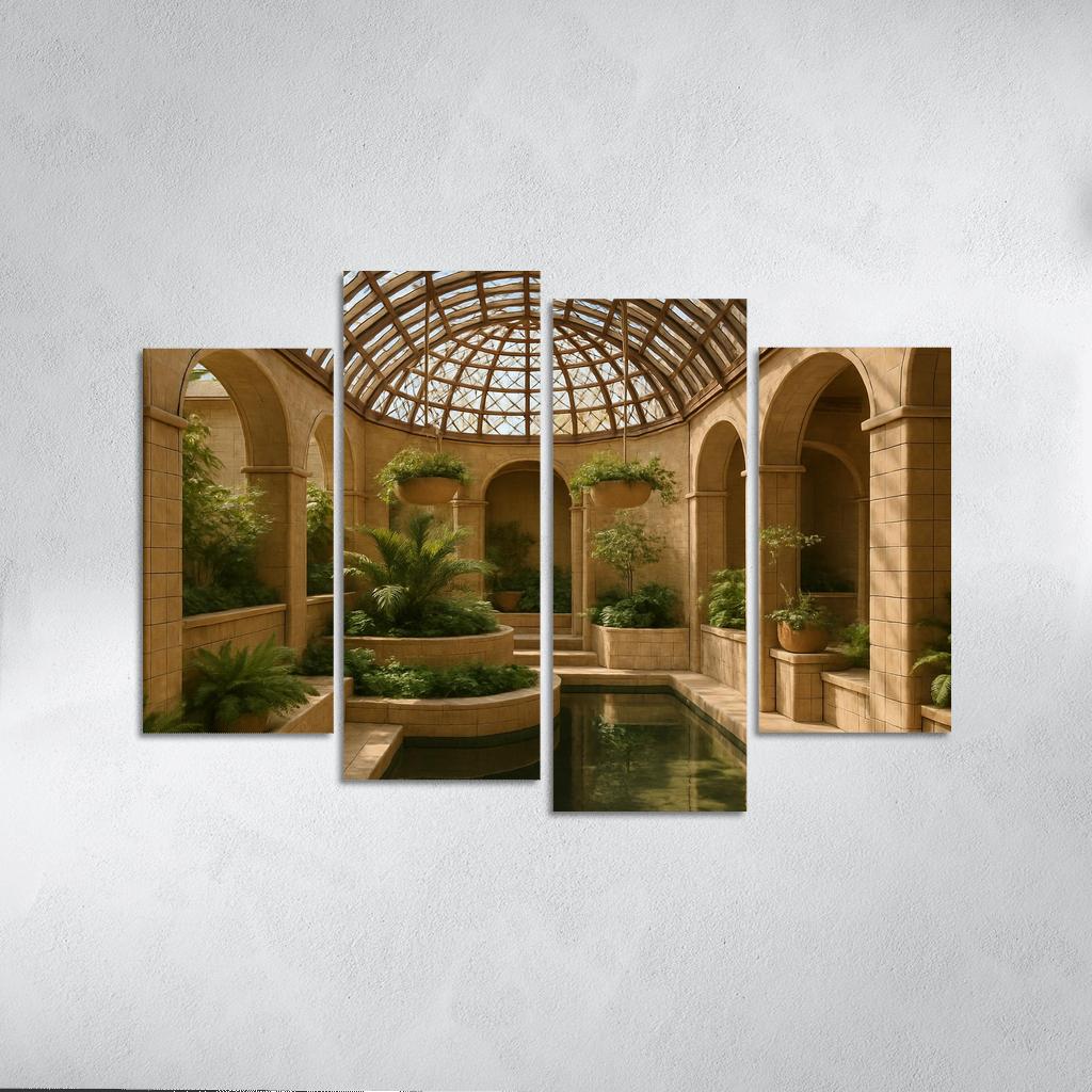 Ceramic Lattice Conservatory abstract paintings frame