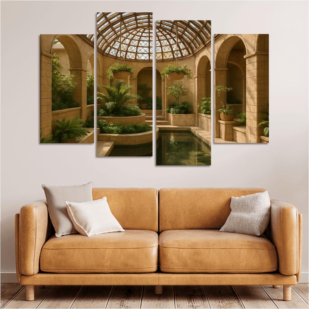 Ceramic Lattice Conservatory abstract paintings frame