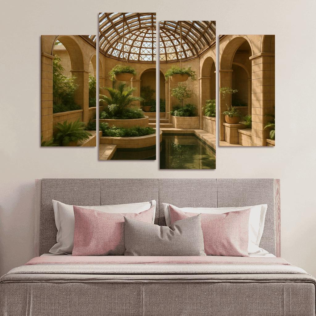 Ceramic Lattice Conservatory abstract paintings frame
