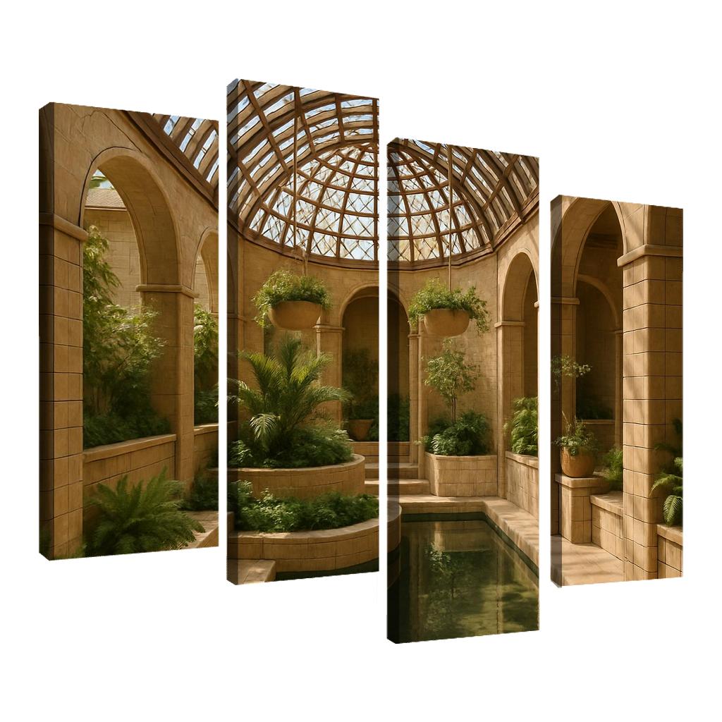 Ceramic Lattice Conservatory abstract paintings frame