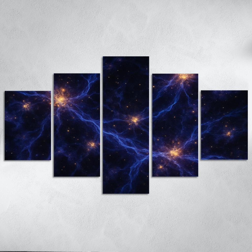 Cosmic Web Of Dark Matter canvas paintings frame