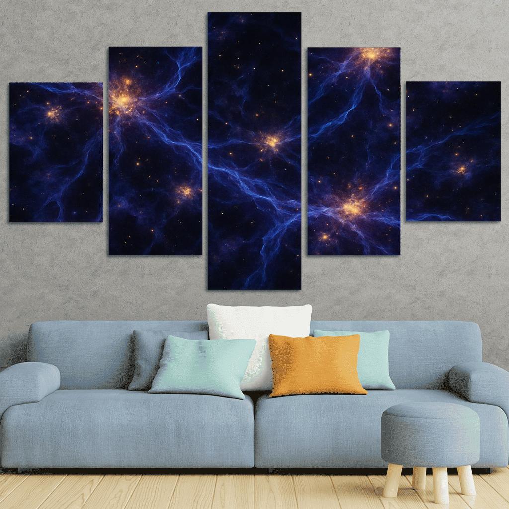 Cosmic Web Of Dark Matter canvas paintings frame
