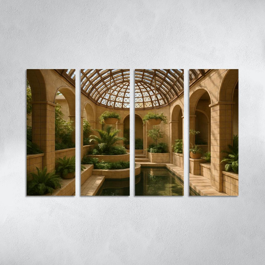 Ceramic Lattice Conservatory abstract paintings frame