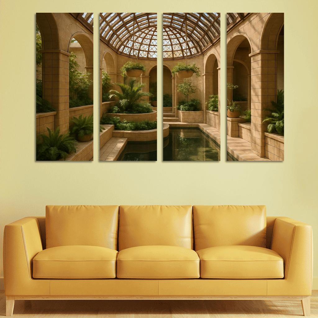 Ceramic Lattice Conservatory abstract paintings frame