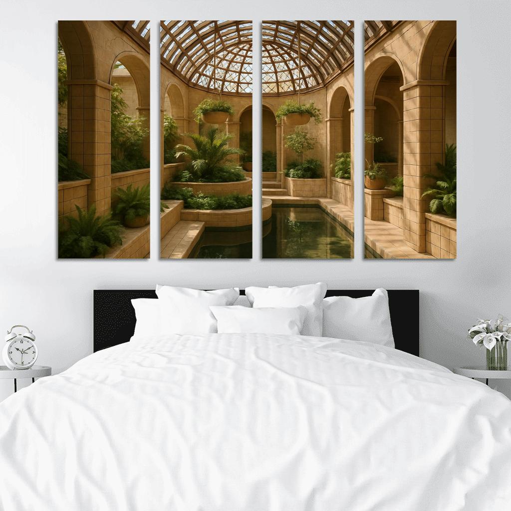 Ceramic Lattice Conservatory abstract paintings frame