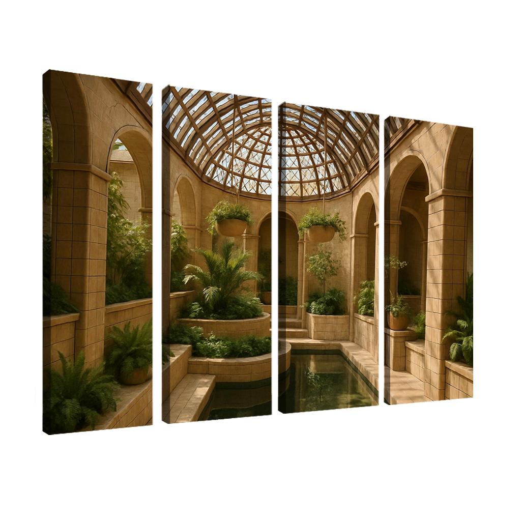 Ceramic Lattice Conservatory abstract paintings frame