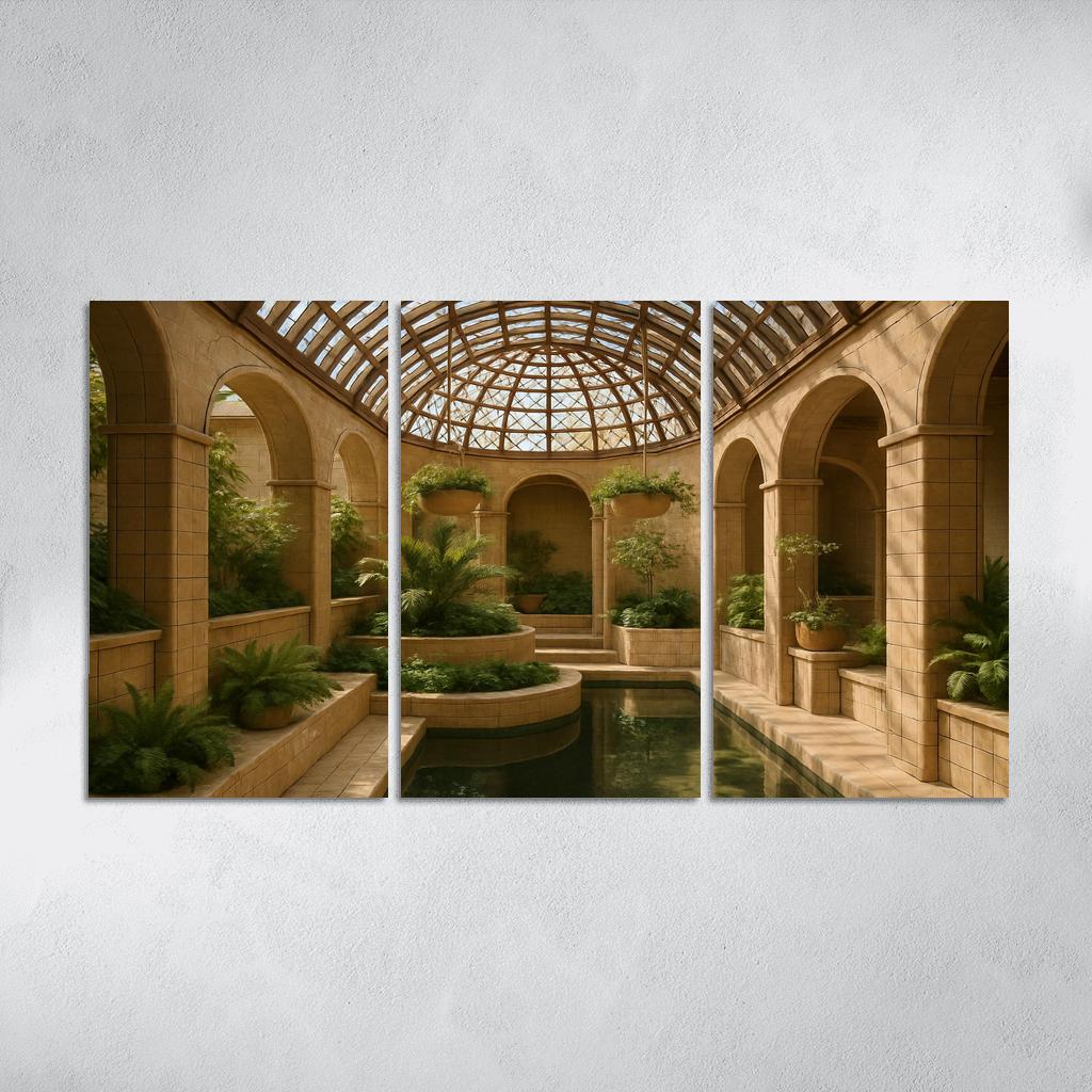 Ceramic Lattice Conservatory abstract paintings frame