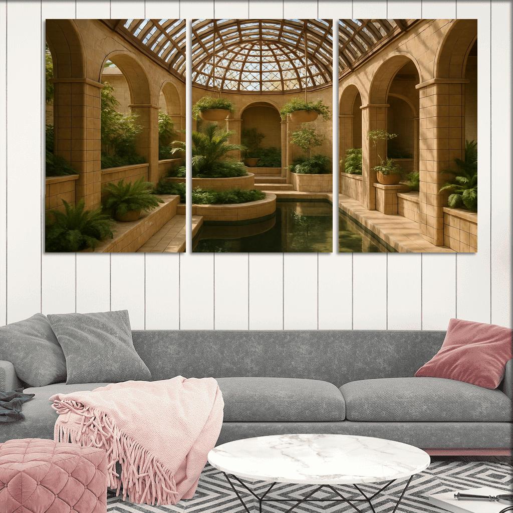 Ceramic Lattice Conservatory abstract paintings frame