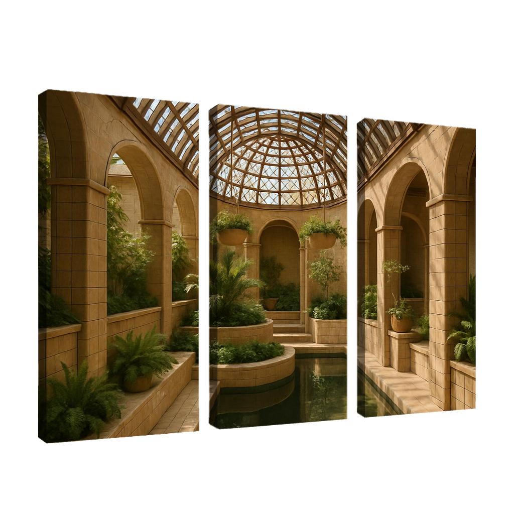 Ceramic Lattice Conservatory abstract paintings frame