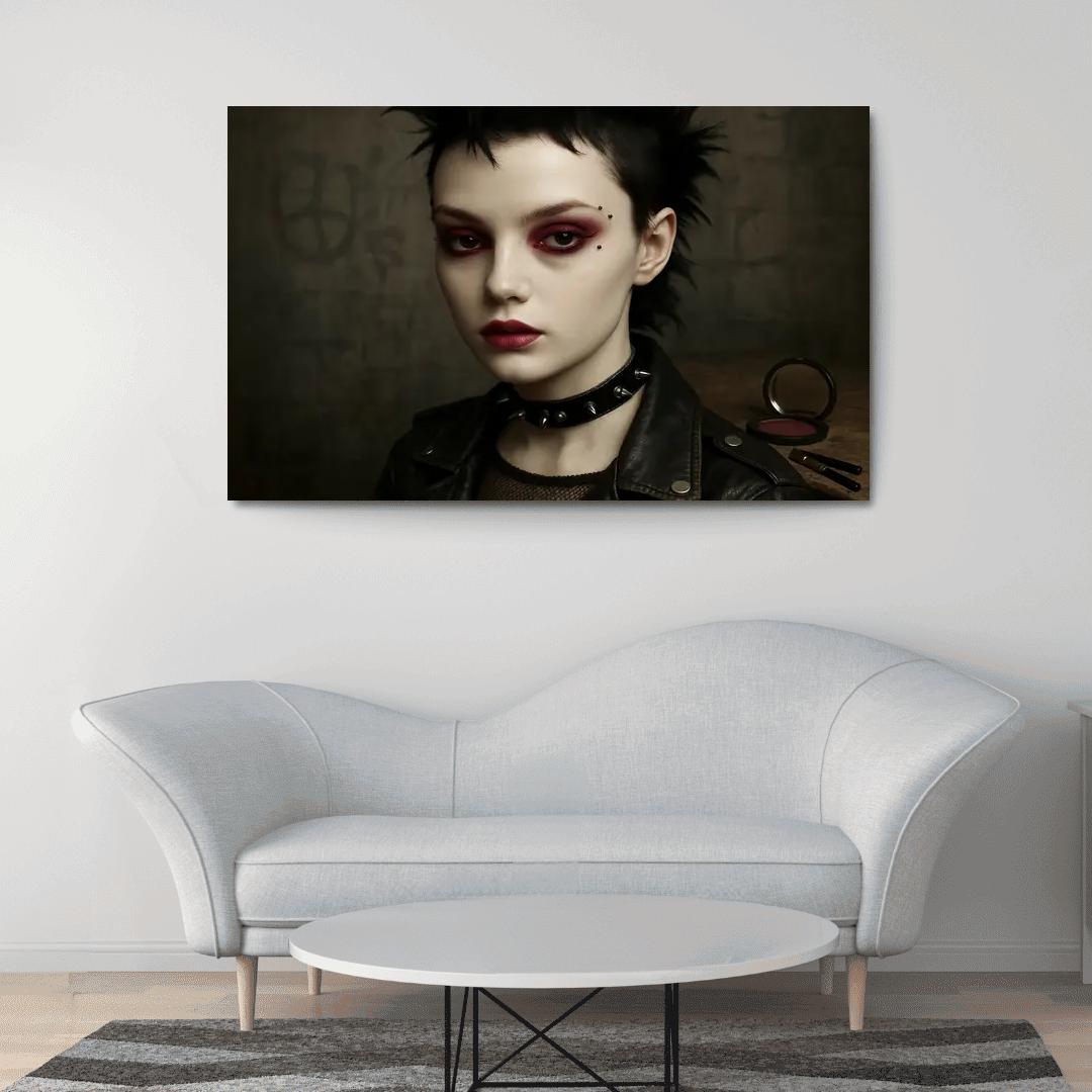 Porcelain Punk Makeup oil paintings frame
