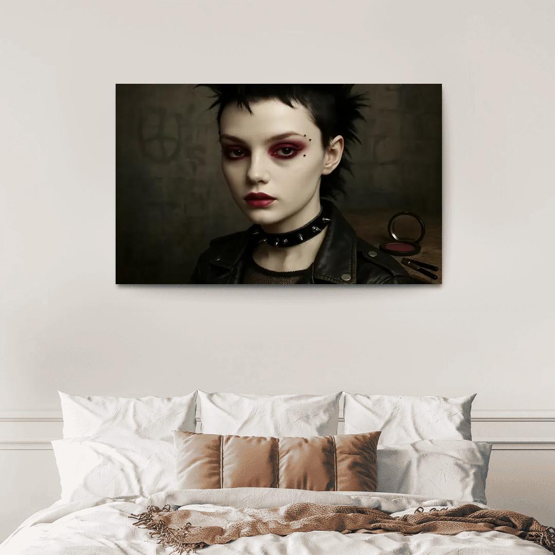 Porcelain Punk Makeup oil paintings frame