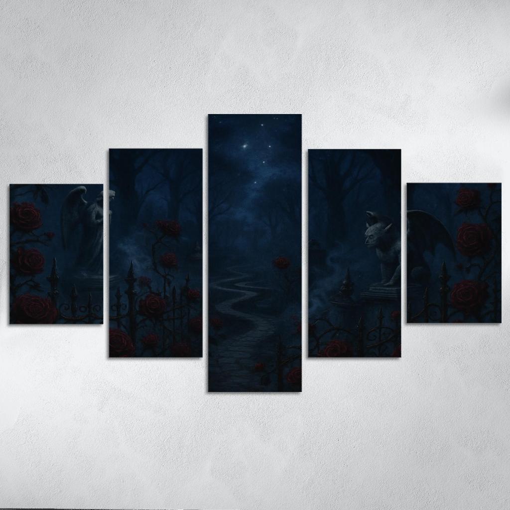 Nocturnal Rose Garden modern paintings frame