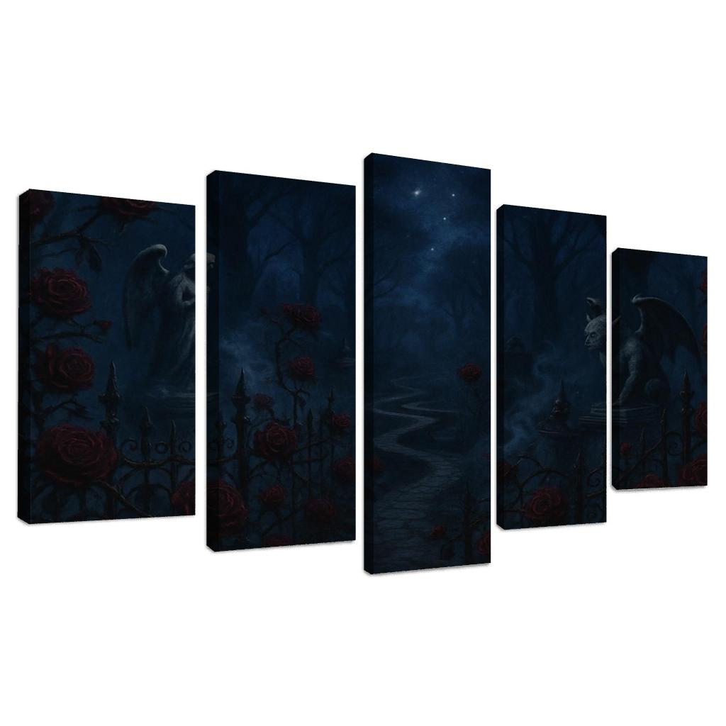 Nocturnal Rose Garden modern paintings frame