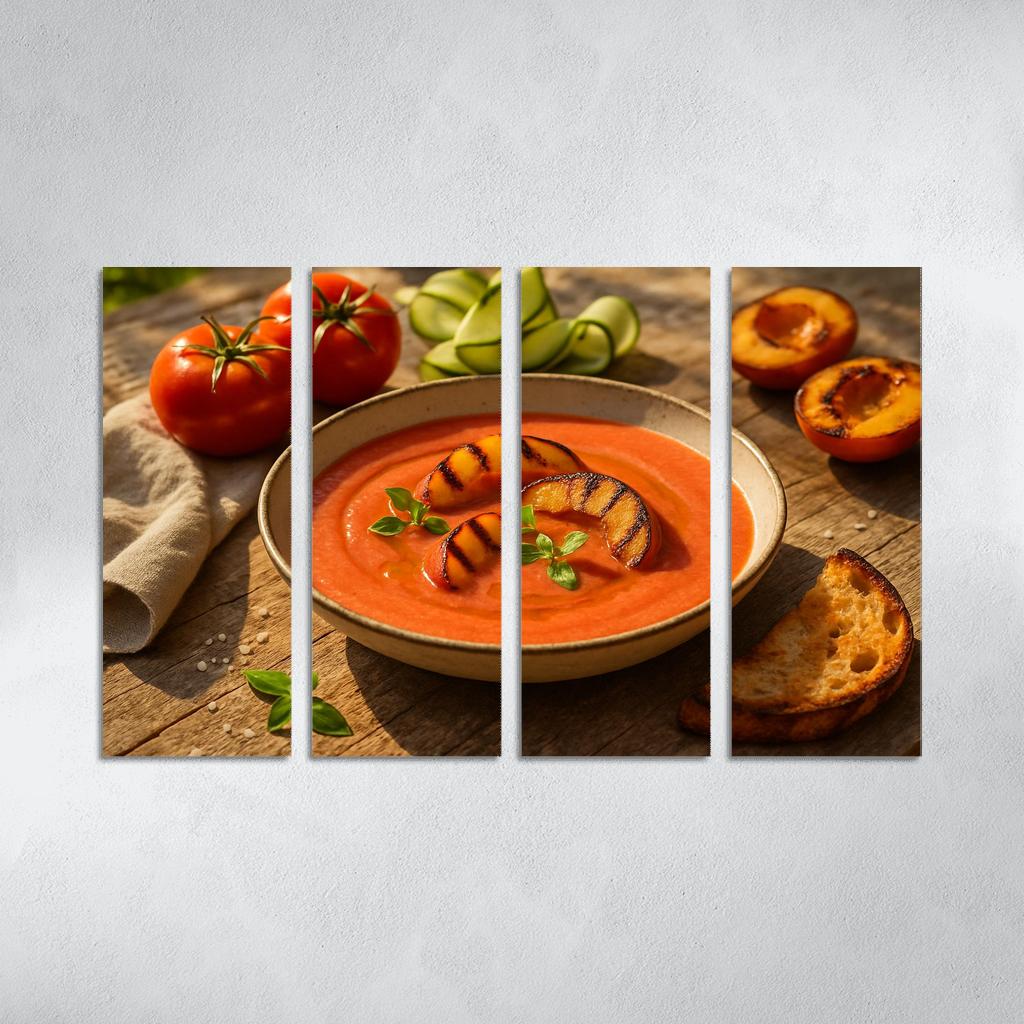 Smoky Peach And Tomato Gazpacho decor
