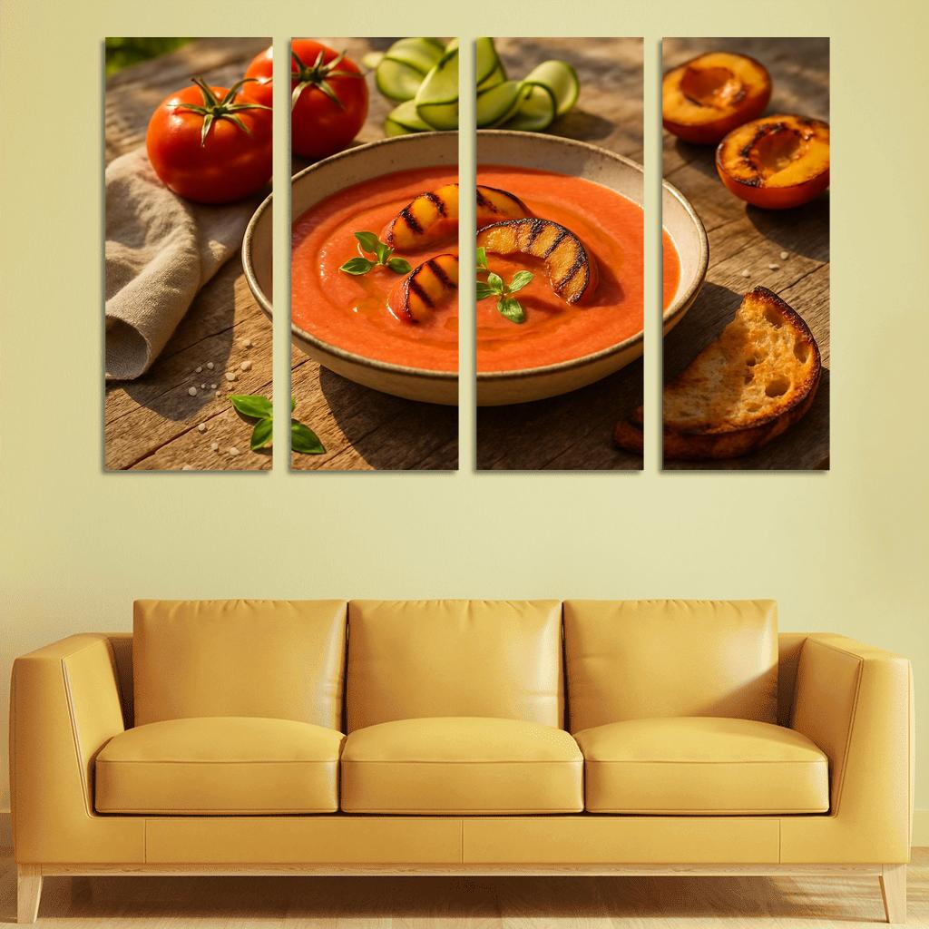 Smoky Peach And Tomato Gazpacho decor