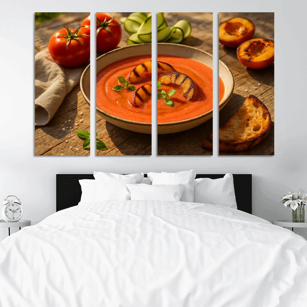 Smoky Peach And Tomato Gazpacho decor