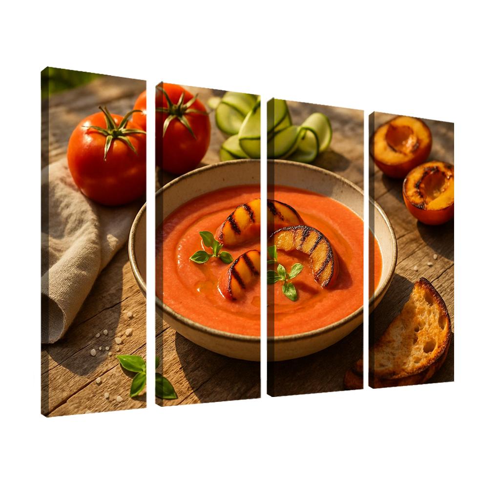 Smoky Peach And Tomato Gazpacho decor