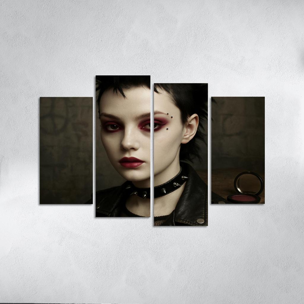 Porcelain Punk Makeup oil paintings frame