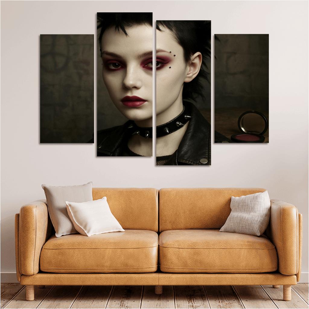 Porcelain Punk Makeup oil paintings frame