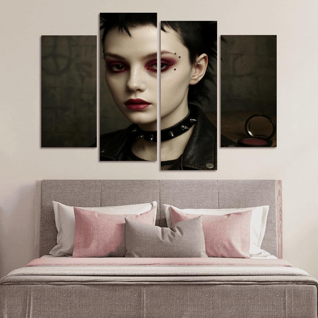 Porcelain Punk Makeup oil paintings frame
