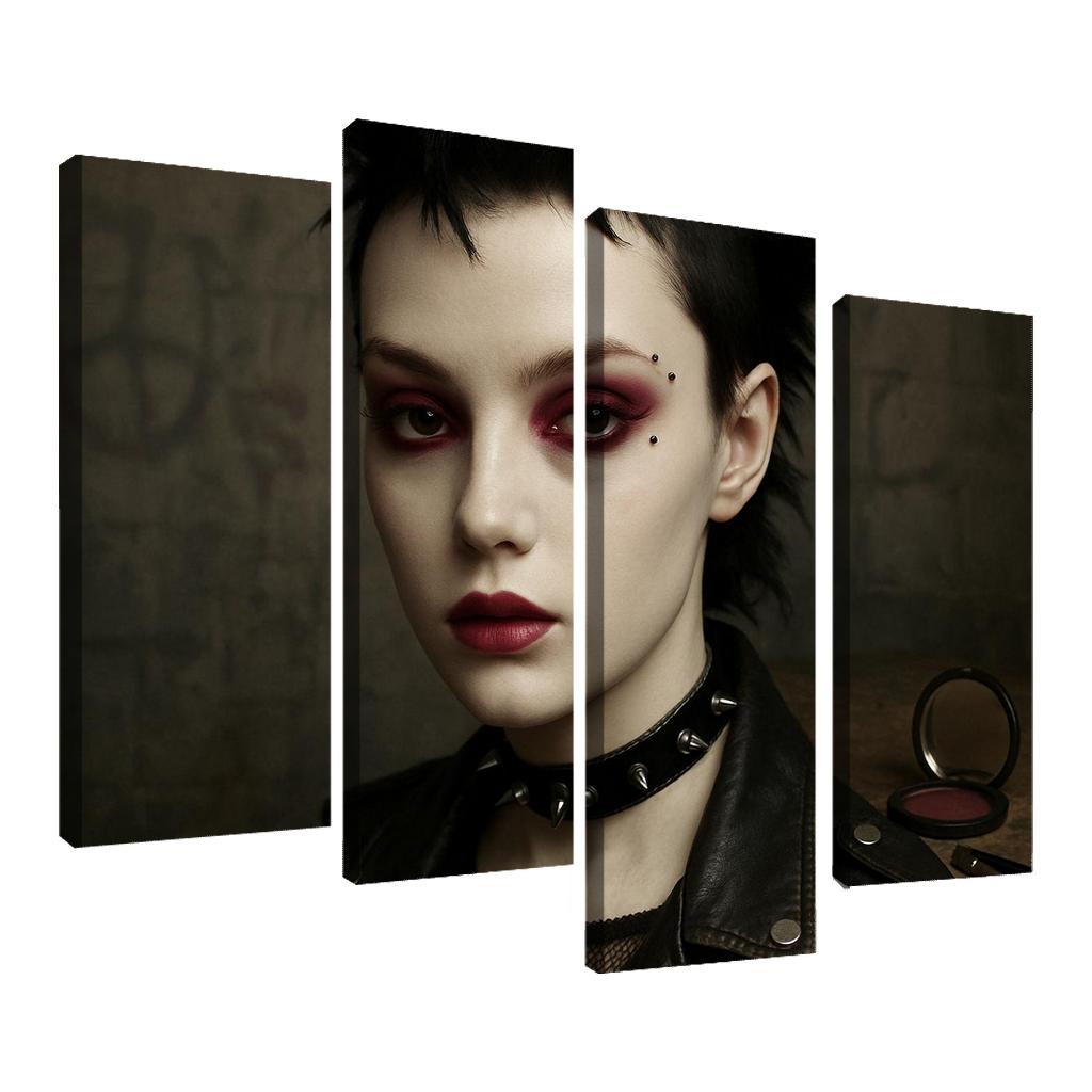 Porcelain Punk Makeup oil paintings frame