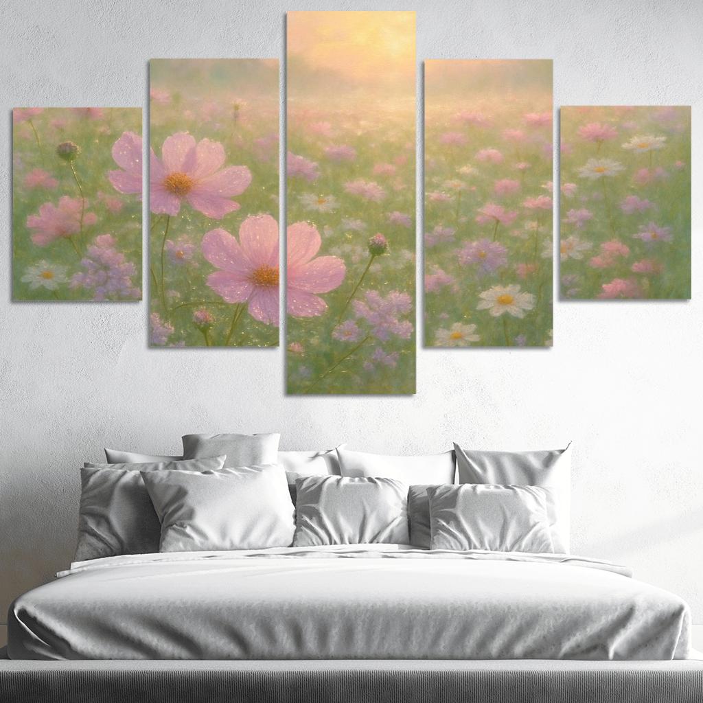 Dew-Kissed Meadow Mornings oil paintings frame
