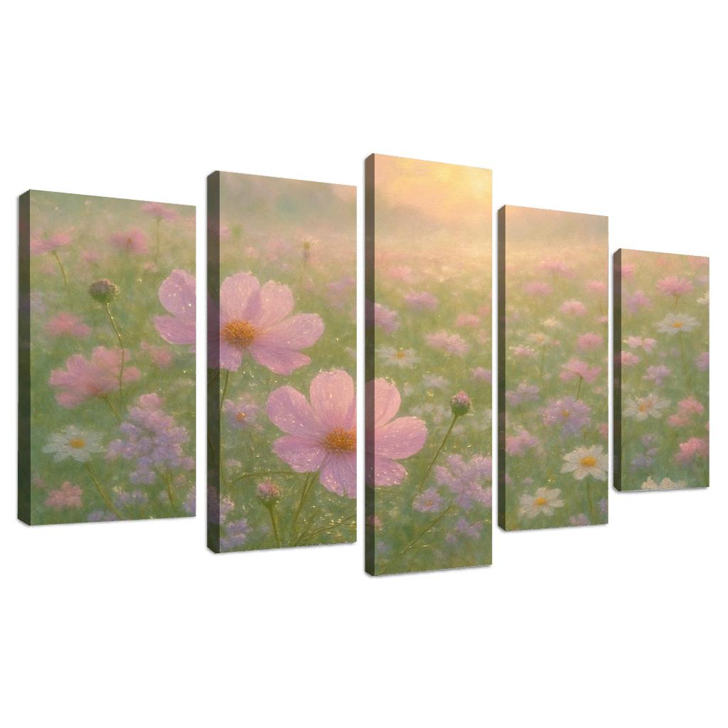 Dew-Kissed Meadow Mornings oil paintings frame