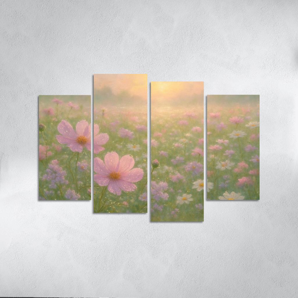 Dew-Kissed Meadow Mornings oil paintings frame