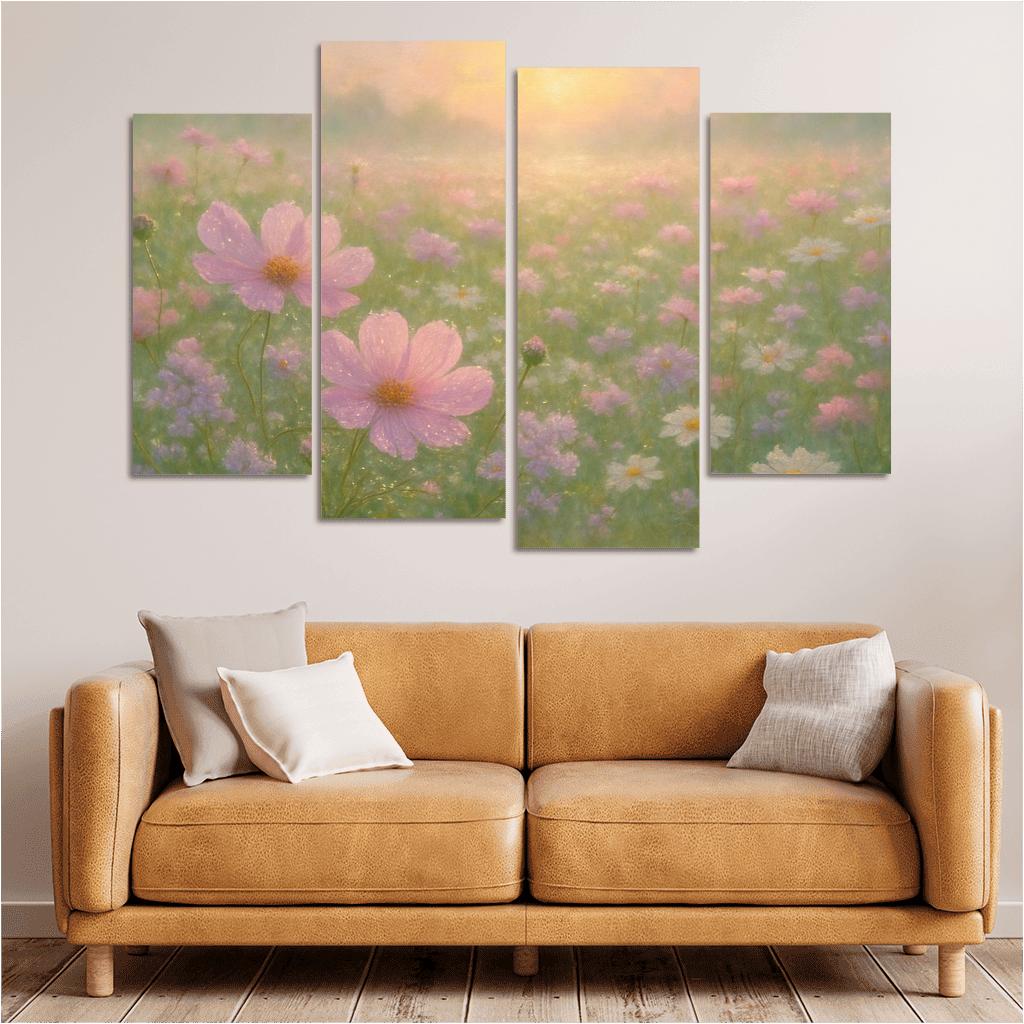 Dew-Kissed Meadow Mornings oil paintings frame