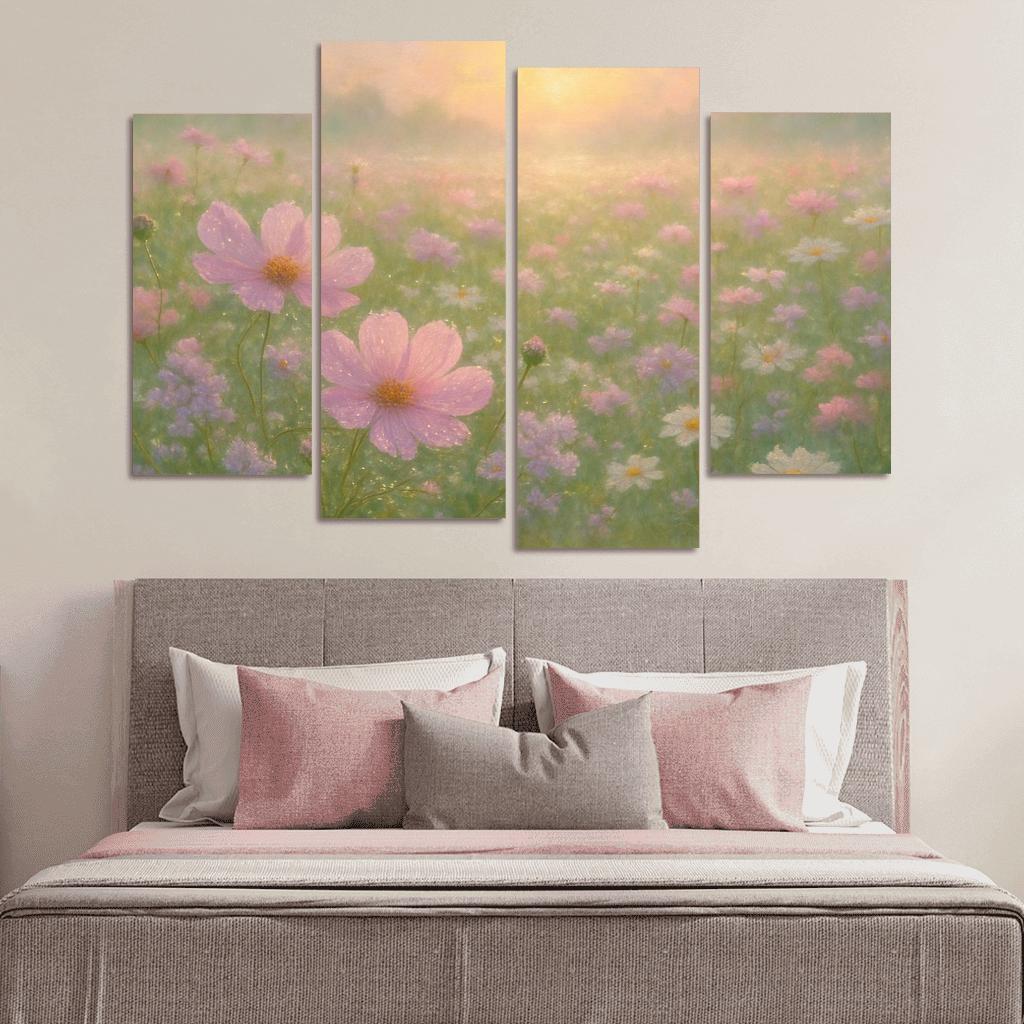 Dew-Kissed Meadow Mornings oil paintings frame