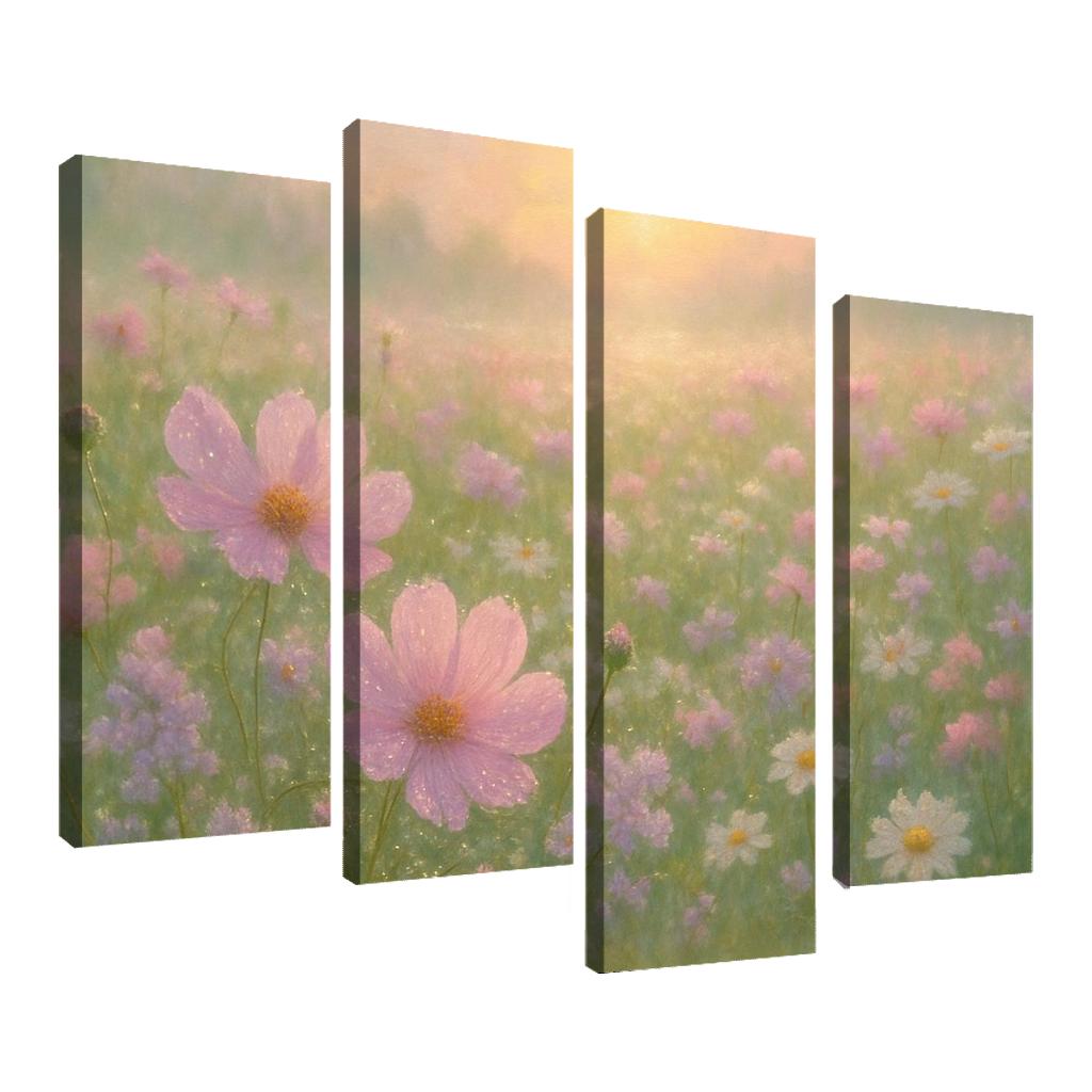 Dew-Kissed Meadow Mornings oil paintings frame