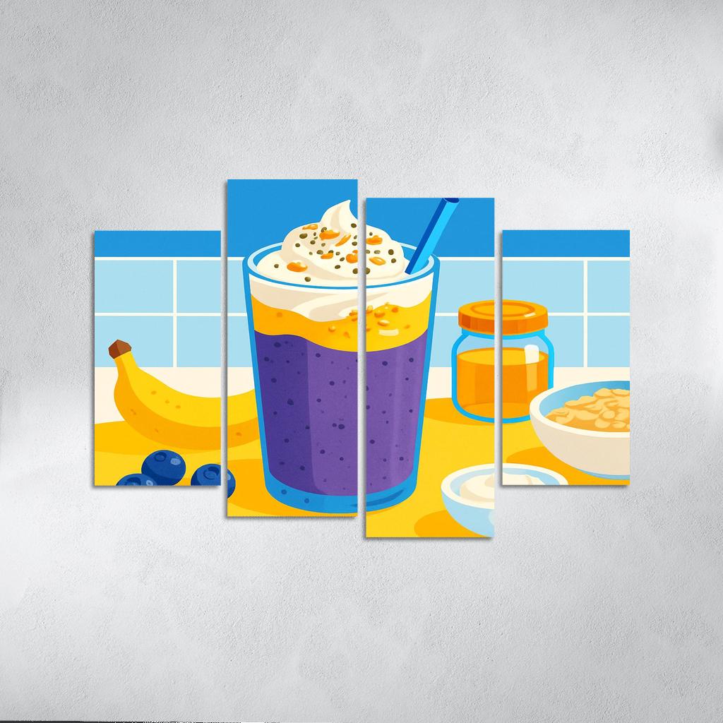 Blueberry Banana Sunshine Smoothie wall decor