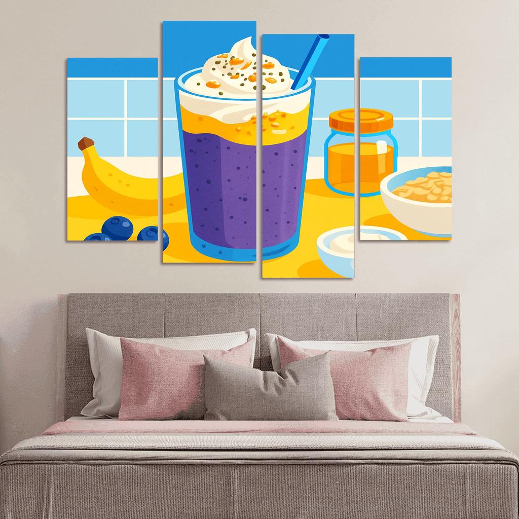 Blueberry Banana Sunshine Smoothie wall decor
