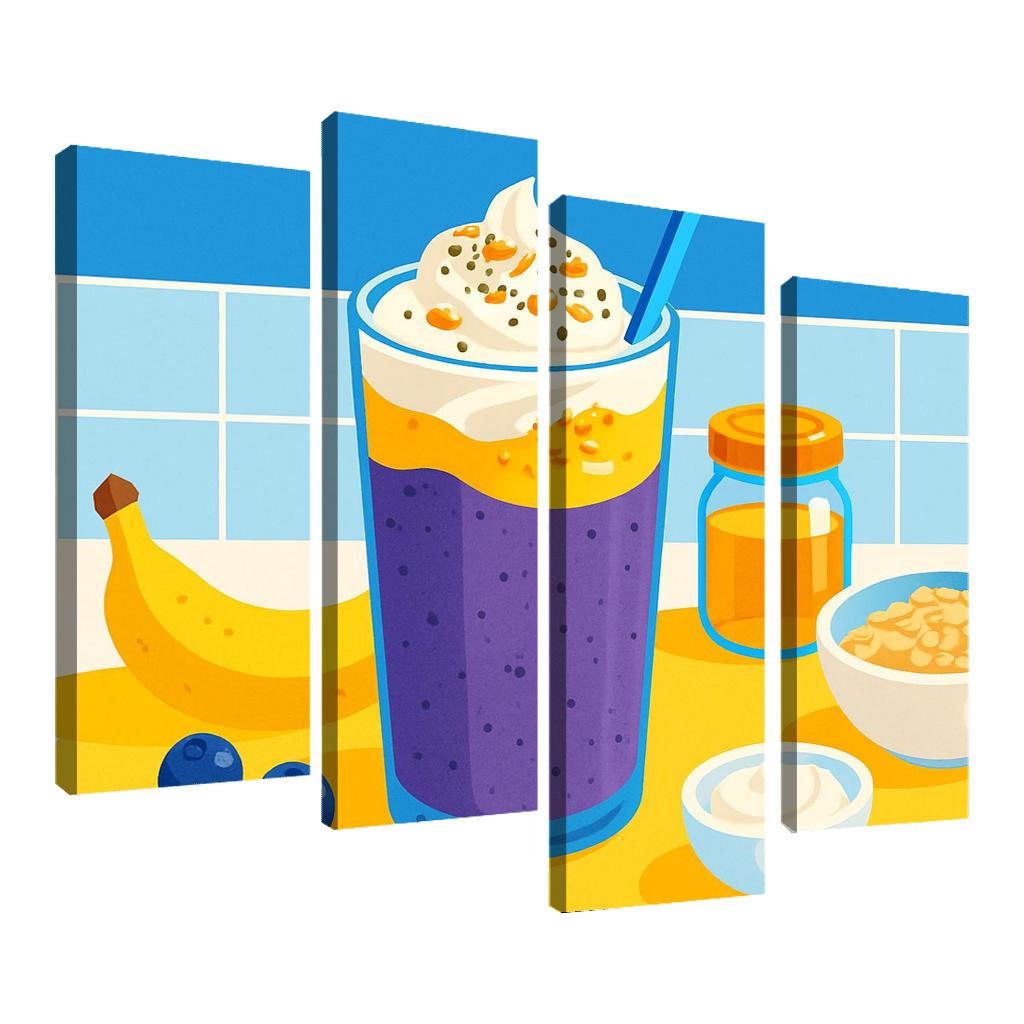 Blueberry Banana Sunshine Smoothie wall decor